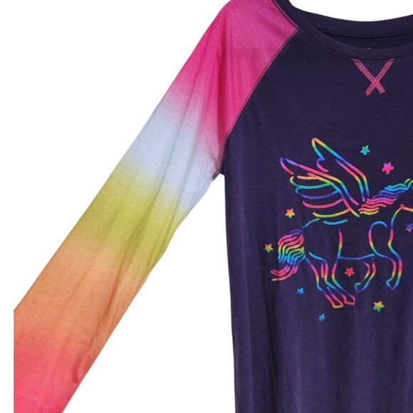 Cat & Jack Navy & Tie Dye Sleeves Sleep Dress Size XXL 18 - Picture 2 of 5